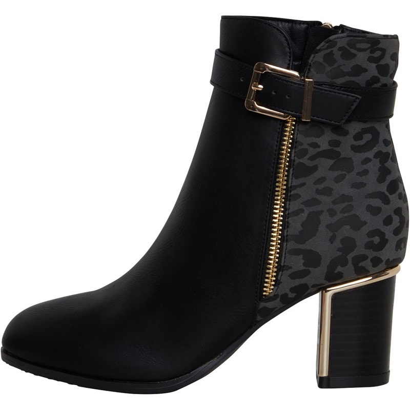 Lotus Womens Monica Heeled Ankle Boots Black - Image 1
