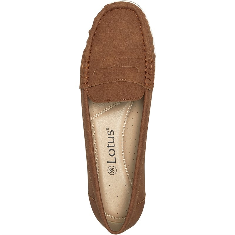 Lotus Womens Durante Loafers Tan - Image 4