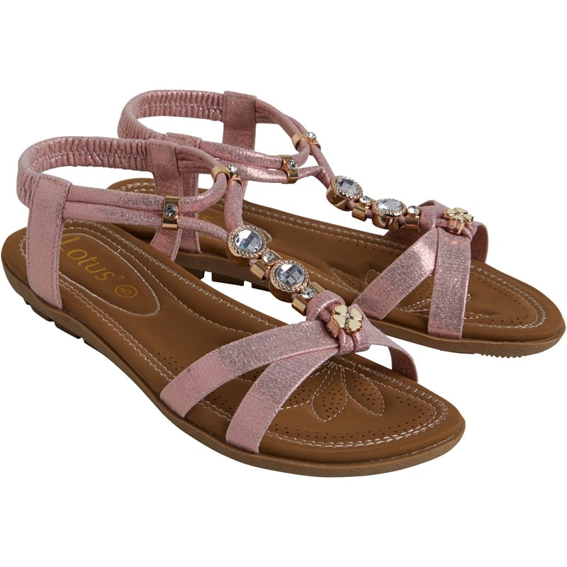 Lotus Womens Rennes Sandals Pink