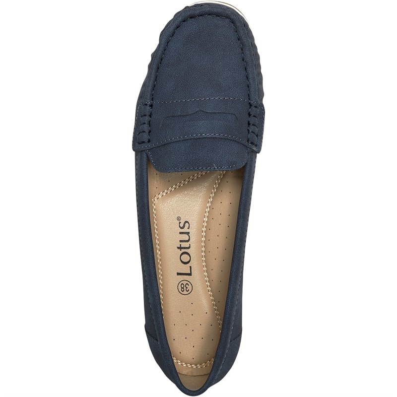 Lotus Womens Durante Loafers Blue - Image 4