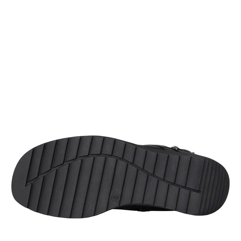 Lotus Womens Valberg Biker Wedge Boots Black - Image 2