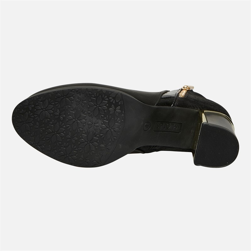 Lotus Womens Danielle Heeled Ankle Boots Black/Print - Image 3