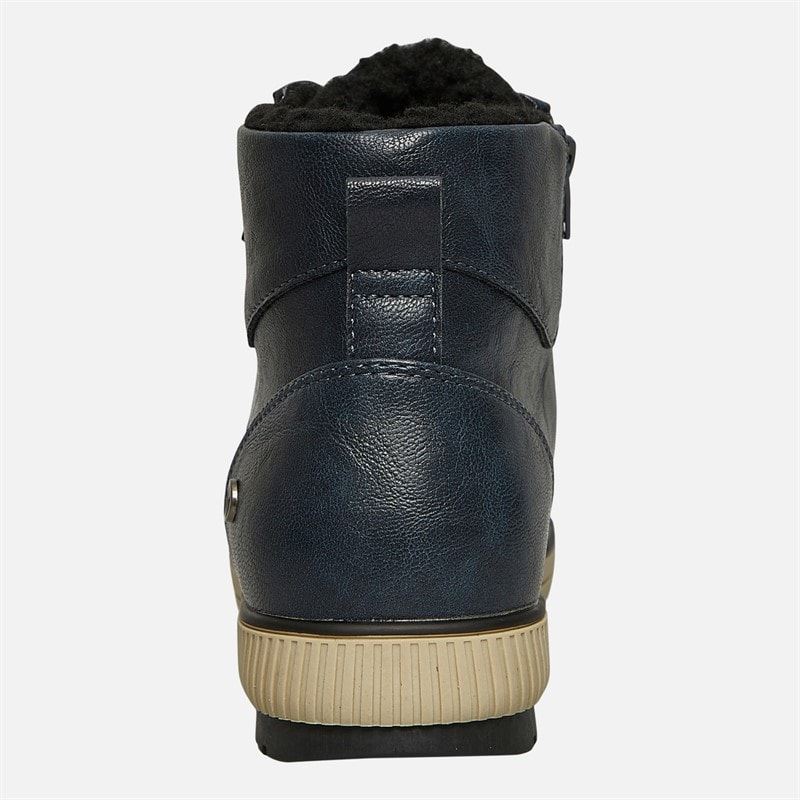 Lotus Womens Bellatrix Side Zip Hi Top Trainers Navy - Image 4