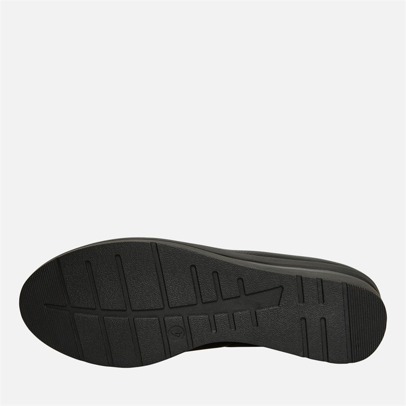 Lotus Womens Soloman Wedge Loafers Black Smooth - Image 3
