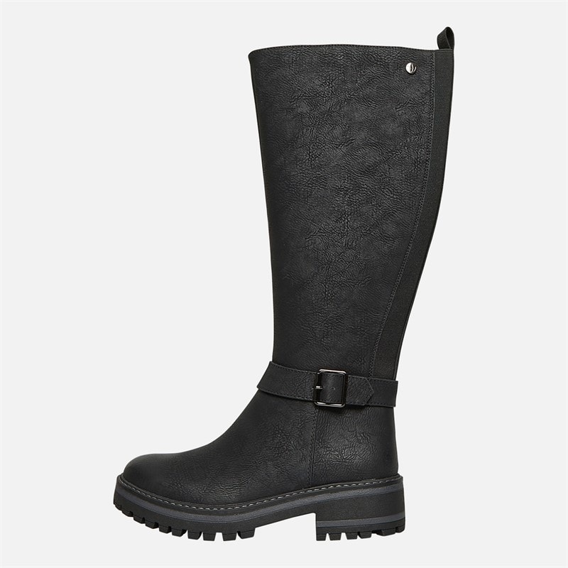 Lotus Womens Devon Knee High Boots Black - Image 2
