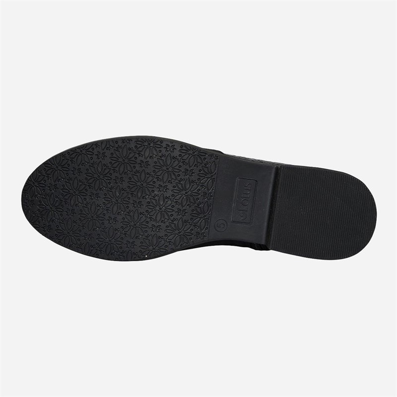 Lotus Womens Vada Side Zip Ankle Boots Crinkle Black - Image 2