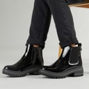 Lotus Womens Lottie Chelsea Boots Black Patent
