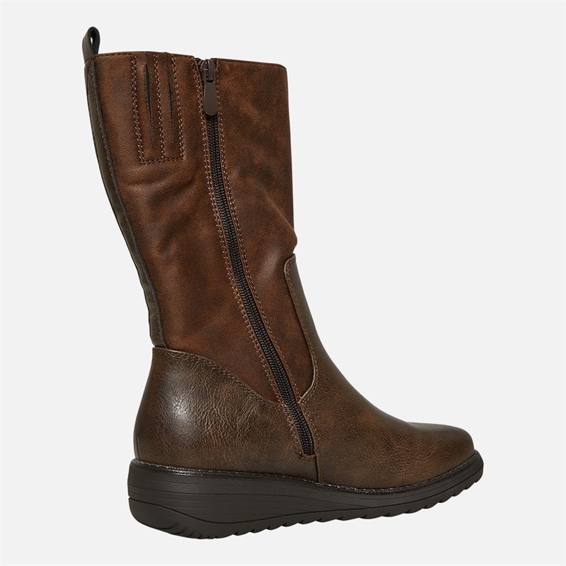 Lotus Womens Valmoral Mid Calf Boots Brown - Image 5