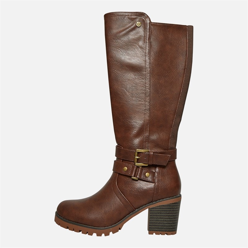 Lotus Womens Melina Knee High Boots Brown - Image 2