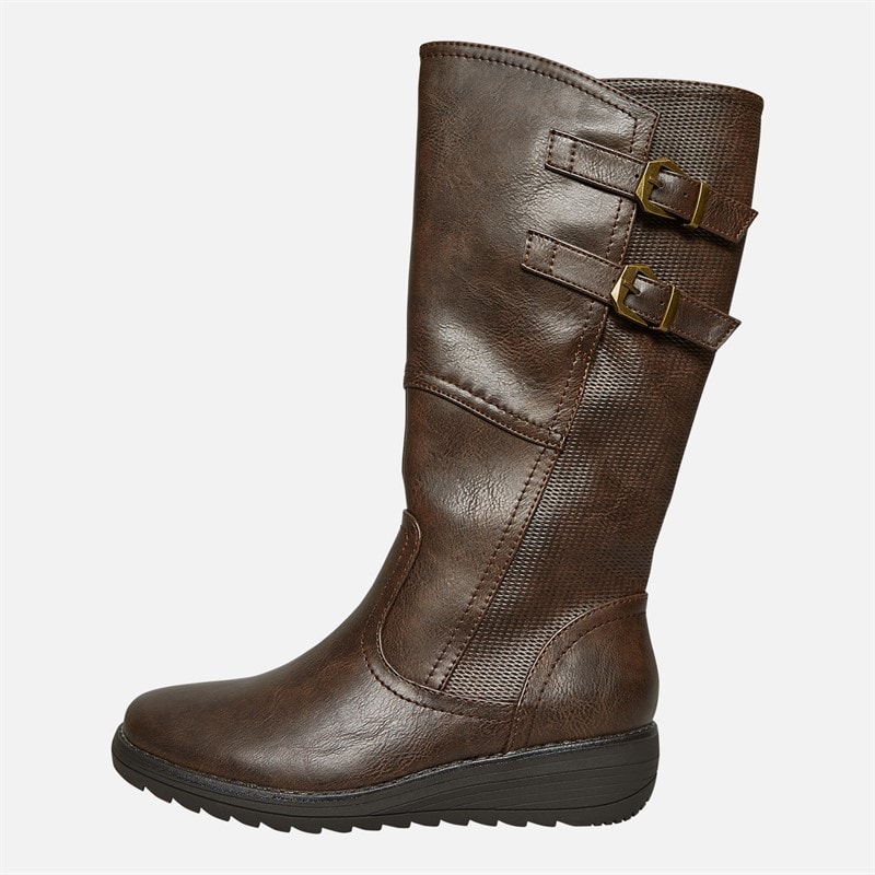 Lotus Womens Tignes Knee High Boots Brown - Image 2