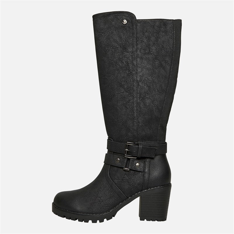 Lotus Womens Melina Knee High Boots Black - Image 2