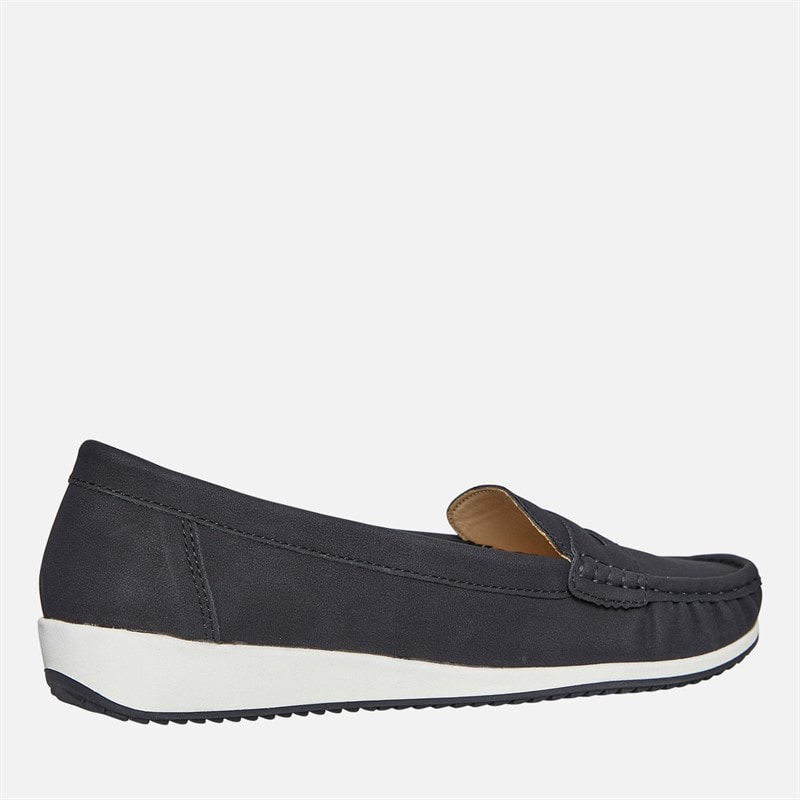 Lotus Womens Durante Loafers Black Mono - Image 5