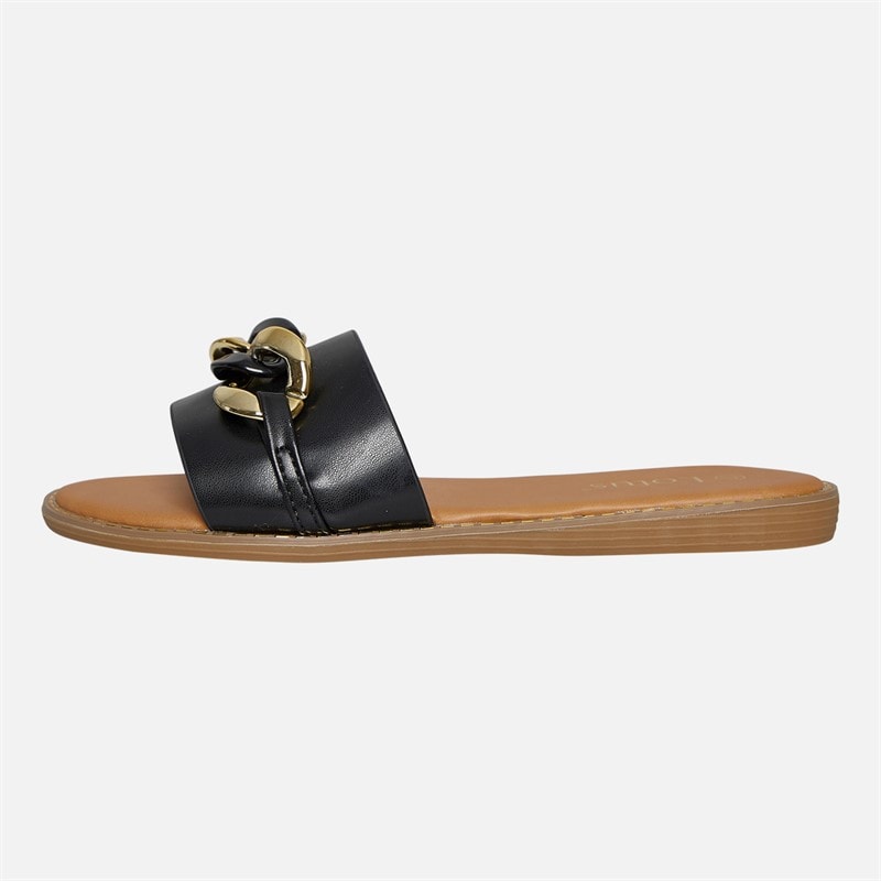 Lotus Womens Cesena Sliders Black - Image 2