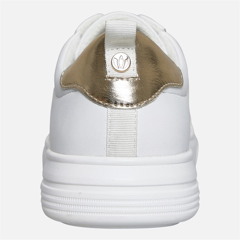 Lotus Womens Matia Zip Detail Trainers White - Image 4