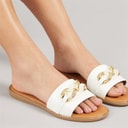 Lotus Womens Cesena Sliders White