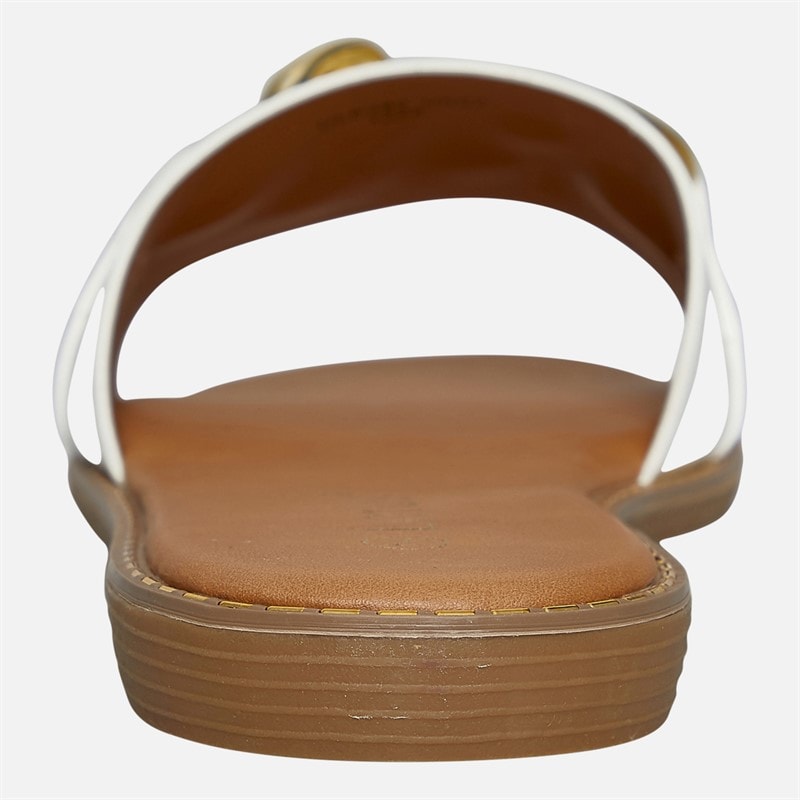 Lotus Womens Cesena Sliders White - Image 4