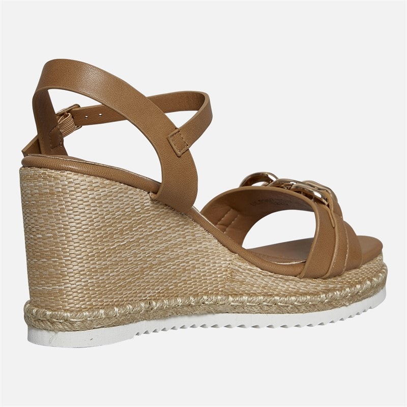 Lotus Womens Bermuda Wedge Sandals Tan - Image 5