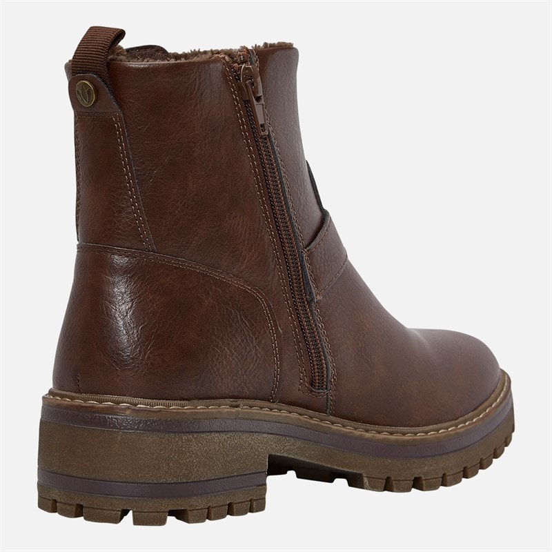 Lotus Womens Molly Buckle Boots Brown - Image 5
