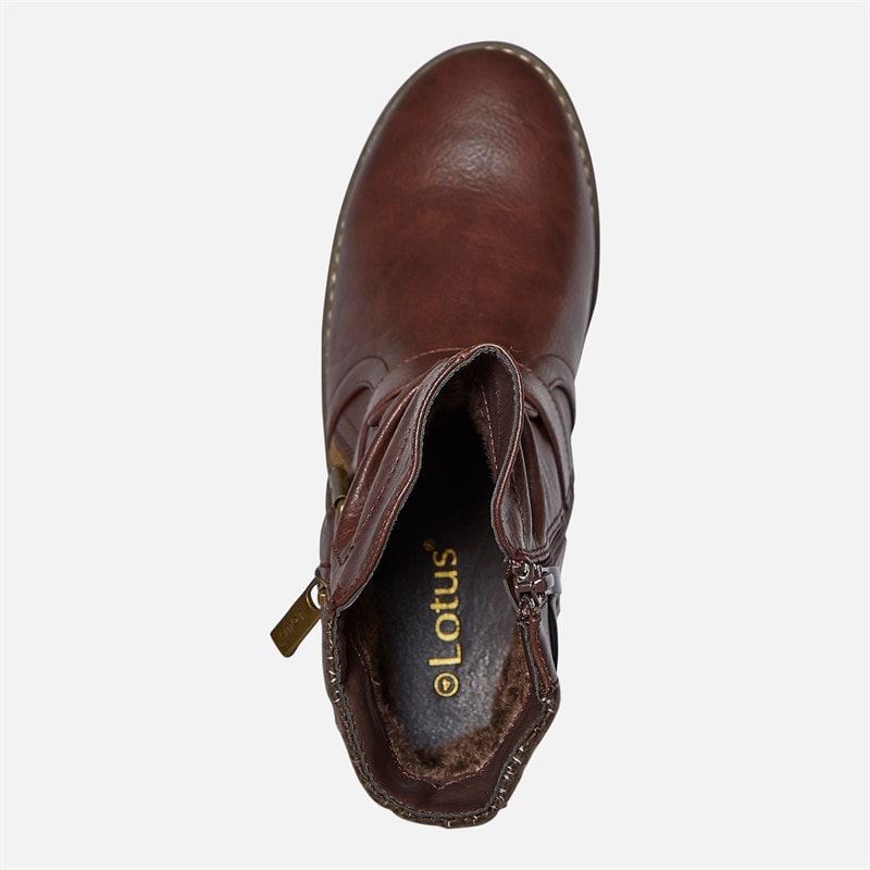 Lotus Womens Jemma Boots Brown - Image 4