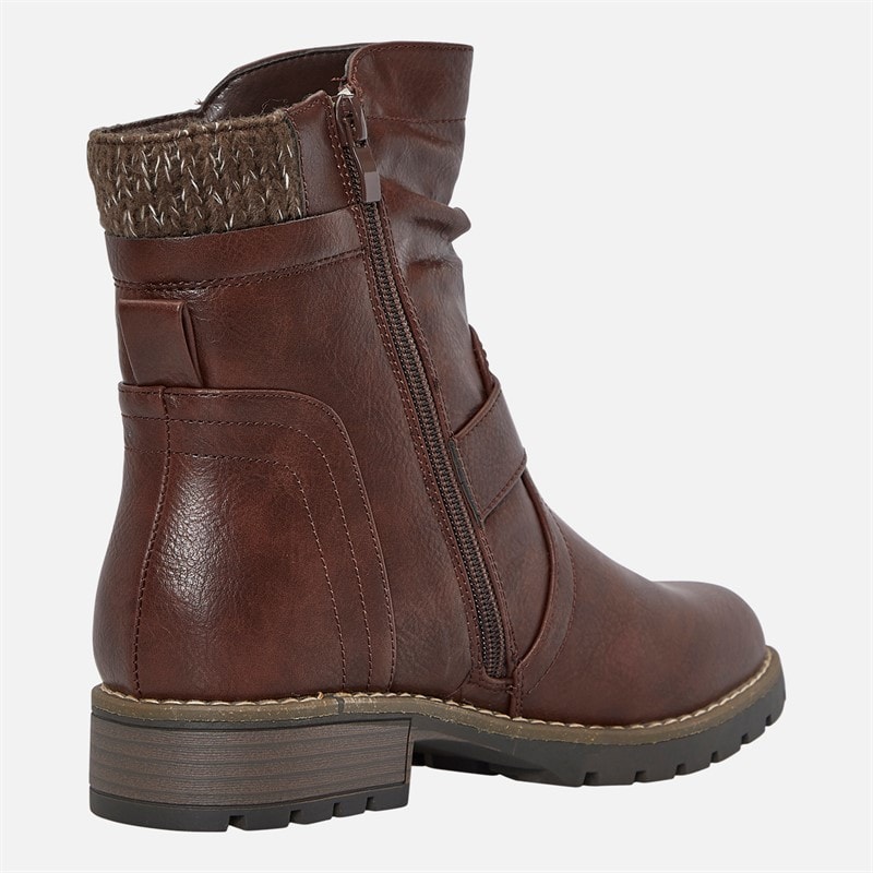 Lotus Womens Jemma Boots Brown - Image 5