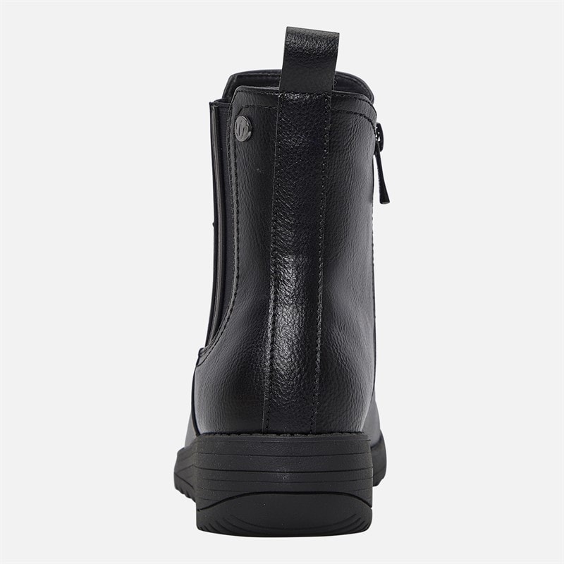 Lotus Womens Viola Wedge Heel Chelsea Boots Black Matt - Image 3