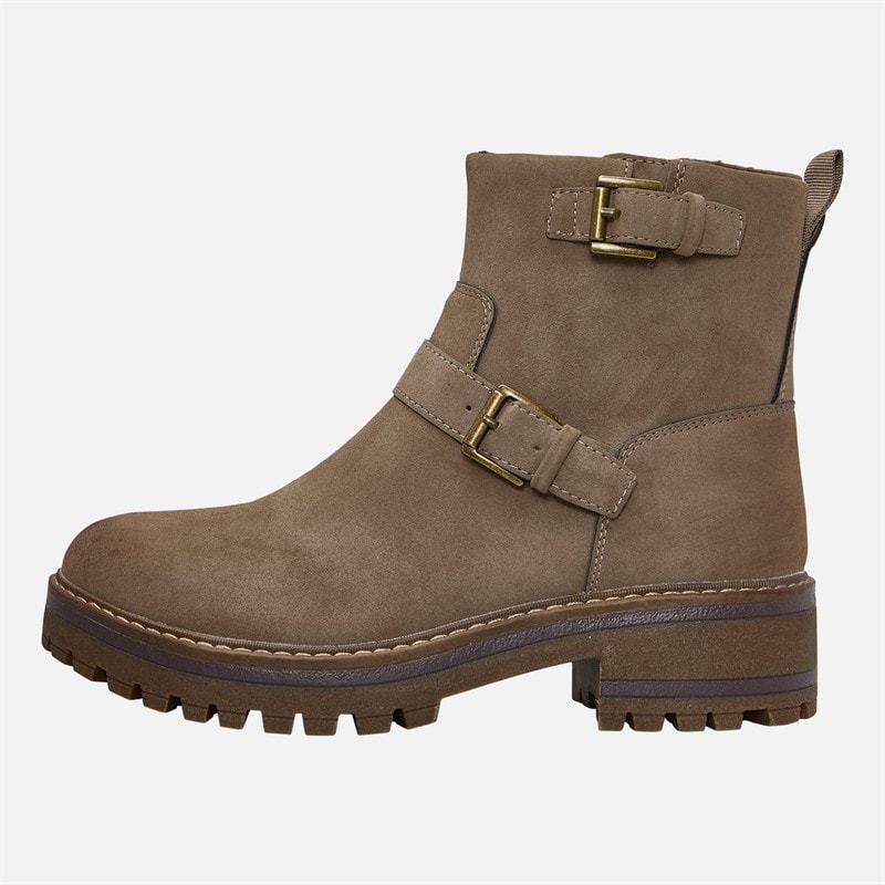 Lotus Womens Molly Buckle Boots Taupe - Image 2