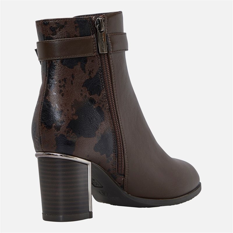 Lotus Womens Monica Heeled Ankle Boots Brown/Cow - Image 4