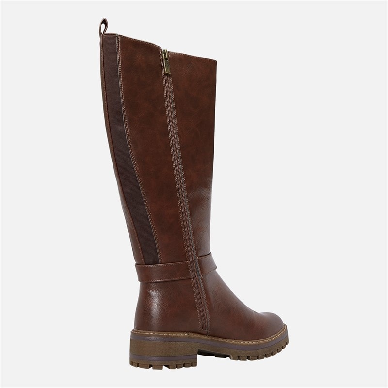Lotus Womens Devon Knee High Boots Brown - Image 5