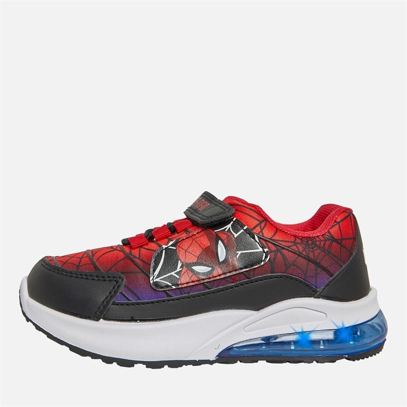 Spiderman Boys Gradient Deboss Light Up Trainers Red/Multi - Image 1