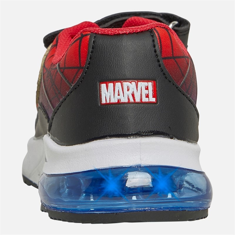 Spiderman Boys Gradient Deboss Light Up Trainers Red/Multi - Image 3