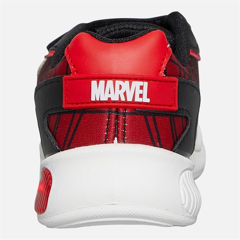 Spiderman Infant Boys Peter Light Up Trainers Black/Red - Image 3