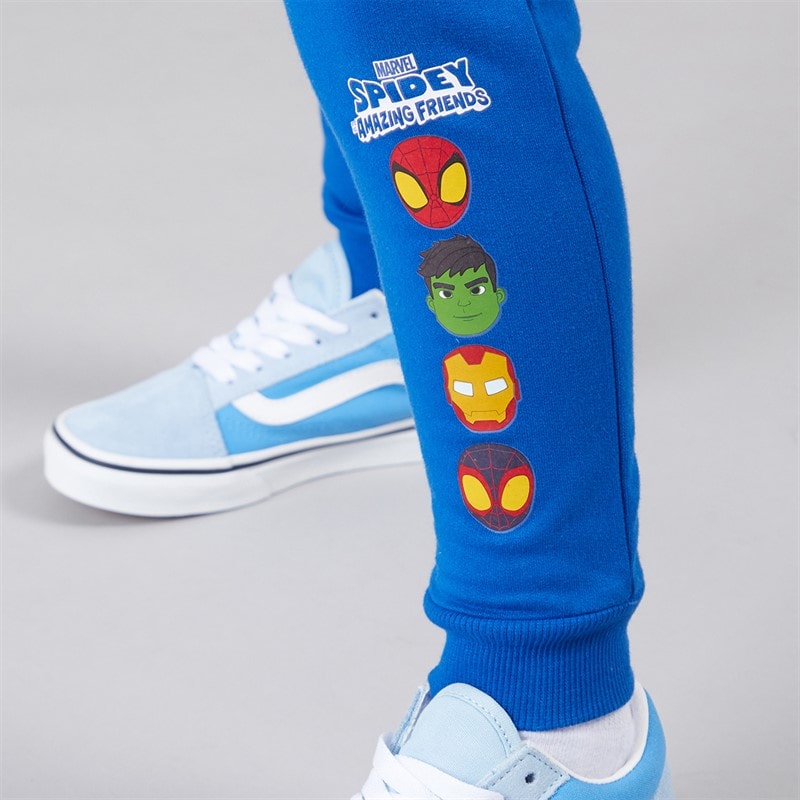 Spiderman Boys Spidey & Friends Hoodie And Joggers Tracksuit Cobalt Blue - Image 5