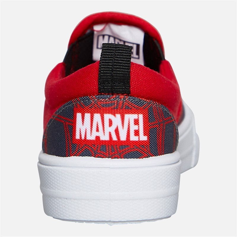 Spiderman Infant Boys Slip-On Canvas Pumps Black/Red - Image 3