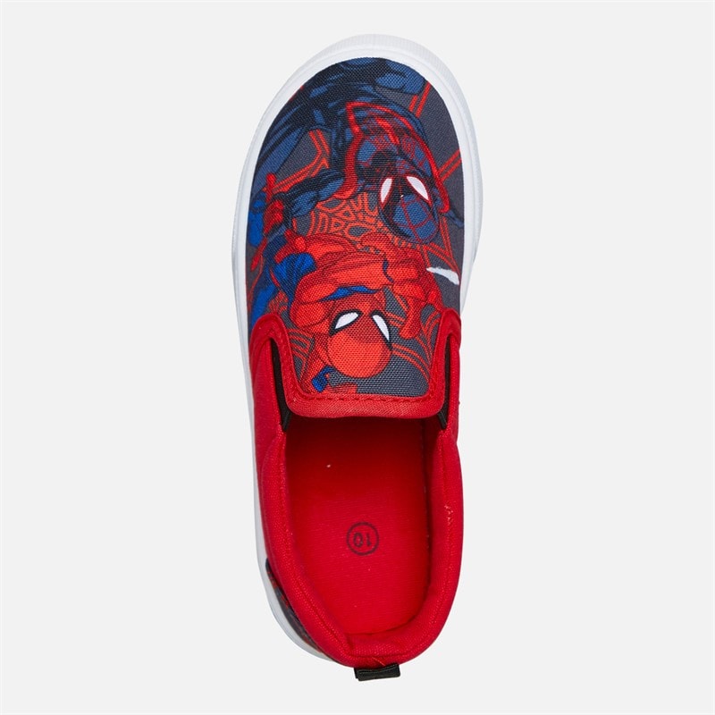Spiderman Infant Boys Slip-On Canvas Pumps Black/Red - Image 4