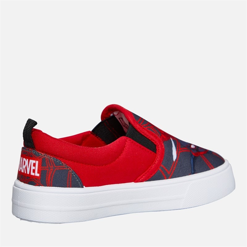 Spiderman Infant Boys Slip-On Canvas Pumps Black/Red - Image 5