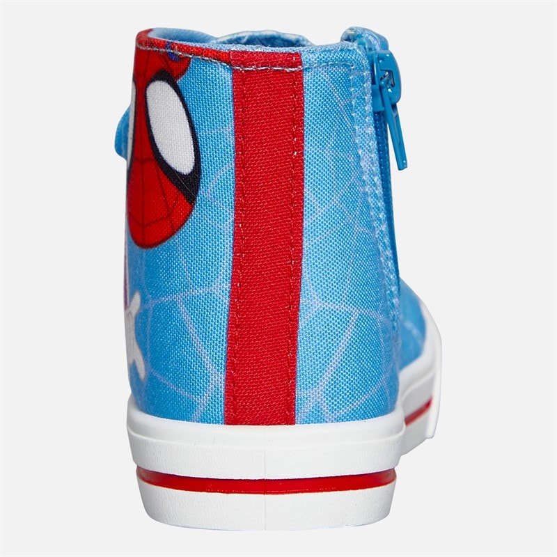 Spiderman Infant Boys Hi Top Trainers Blue/Multi - Image 3