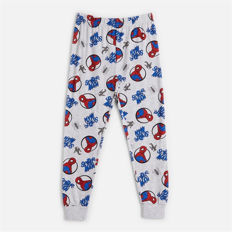 Spiderman Boys Pyjama Set Grey Marl - Image 3