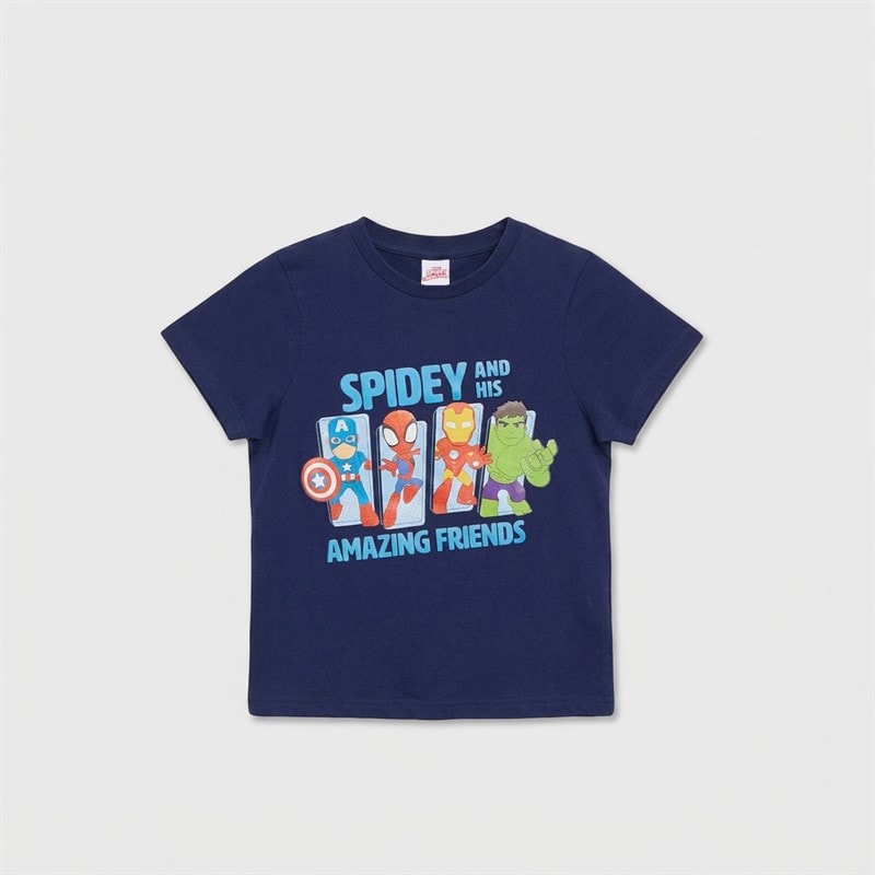 Spiderman Boys Spidey And Friends Five Pack T-Shirts Multi - Image 2