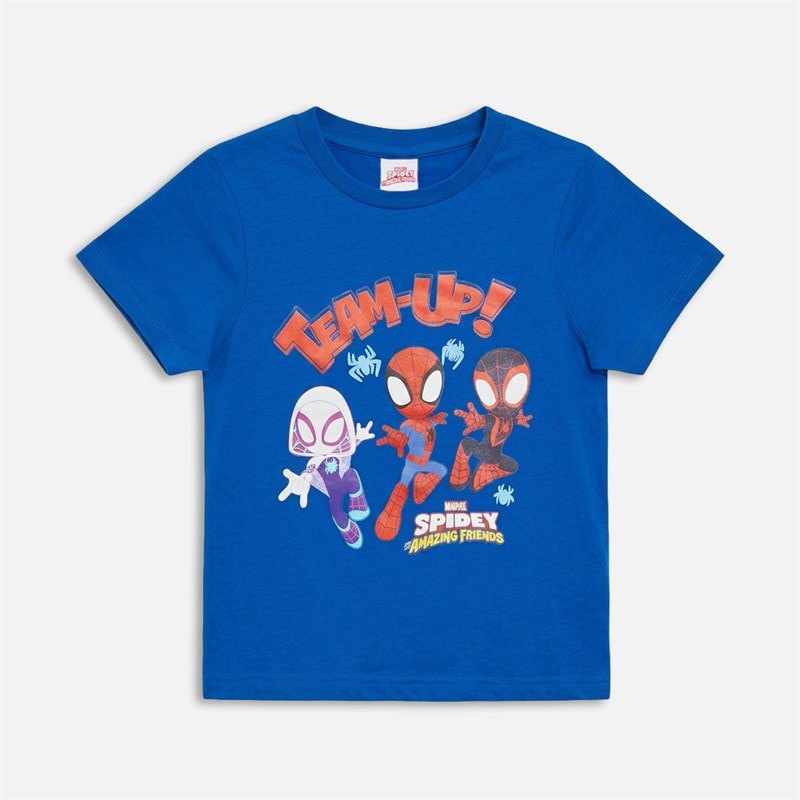 Spiderman Boys Spidey And Friends Five Pack T-Shirts Multi - Image 4