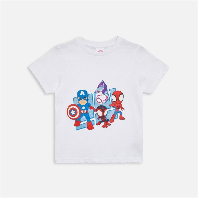 Spiderman Boys Spidey And Friends Five Pack T-Shirts Multi - Image 5