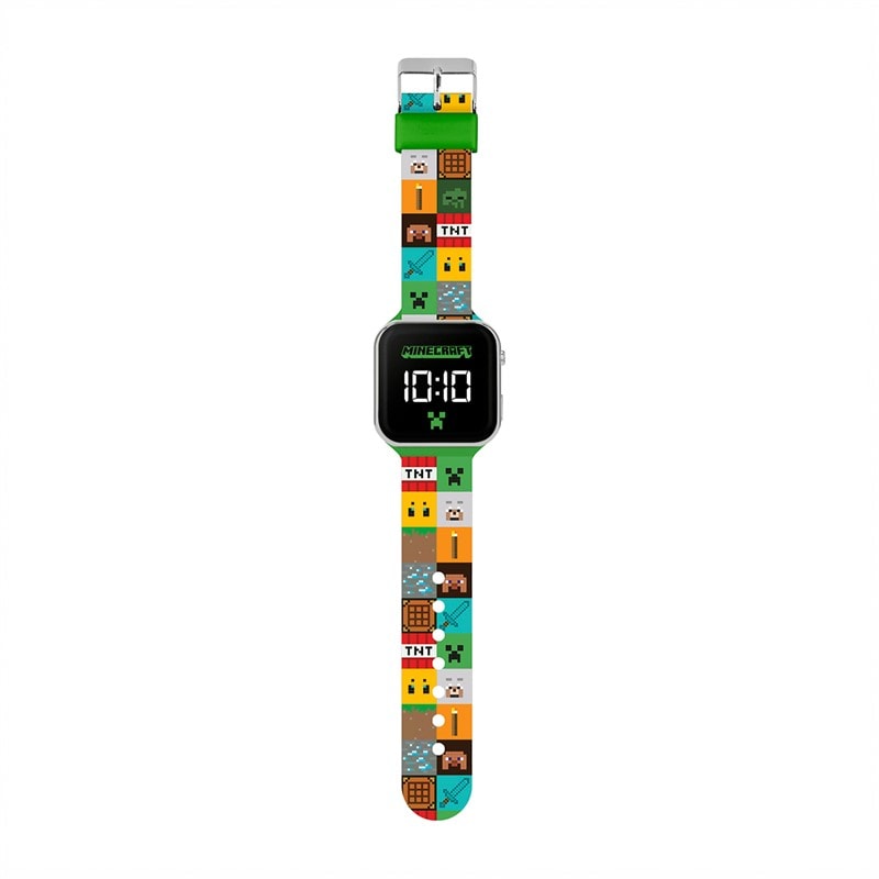 MINECRAFT Kids Printed Strap LED Watch Multi - Image 2