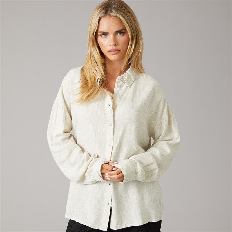 Noisy May Womens Leilani Shirt Natural - Image 3