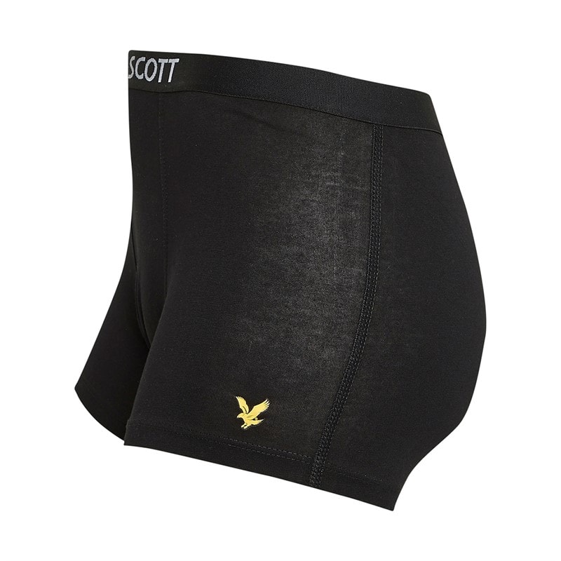 Lyle And Scott Boys Five Pack Boxer Trunks Black - Image 2