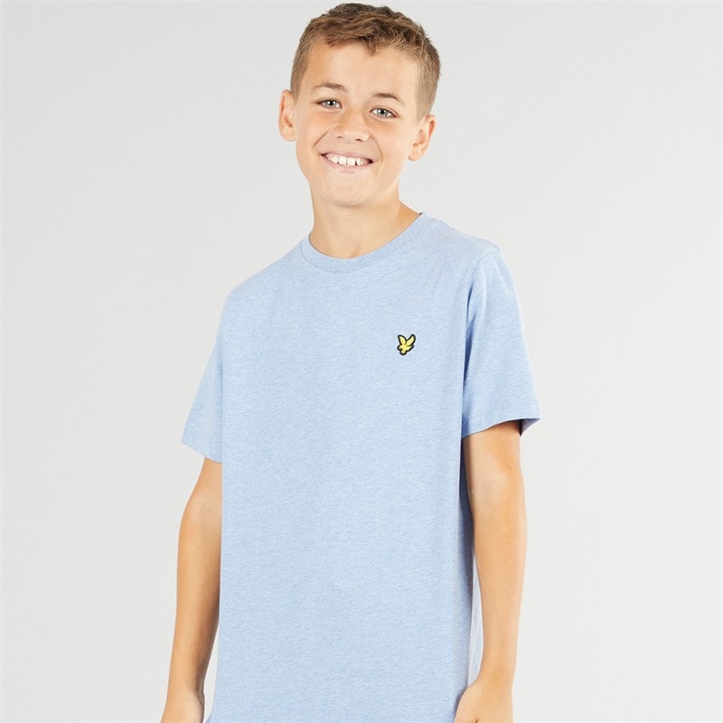 Lyle And Scott Boys Heather T-Shirt X833 Fresh Water Marl - Image 1