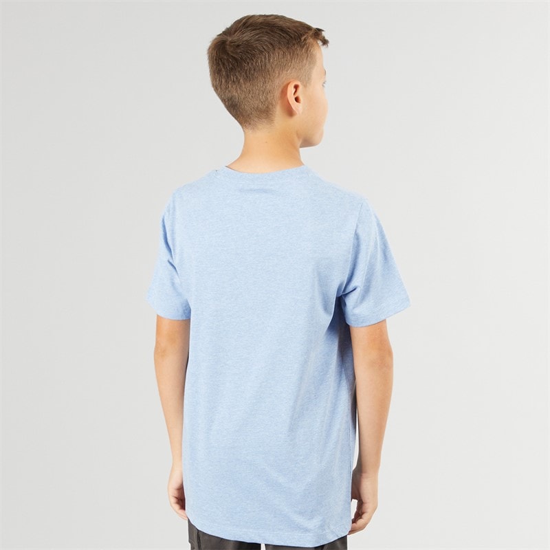 Lyle And Scott Boys Heather T-Shirt X833 Fresh Water Marl - Image 2