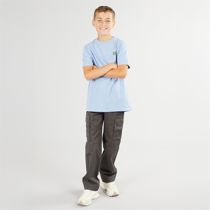 Lyle And Scott Boys Heather T-Shirt X833 Fresh Water Marl - Image 3