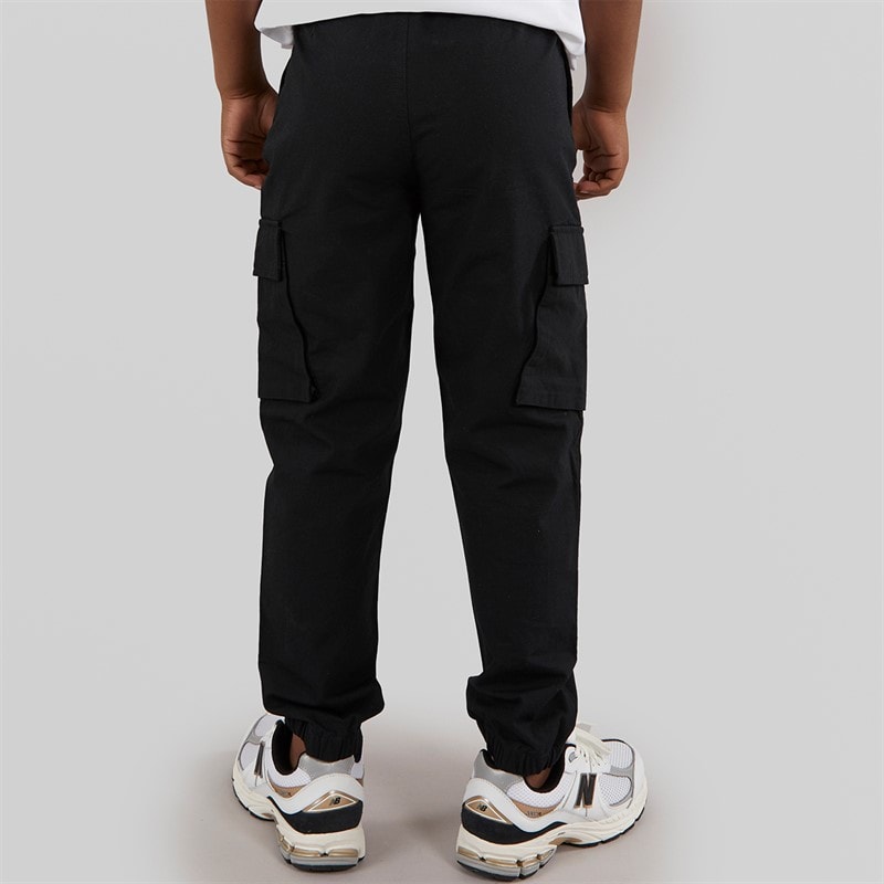 Lyle And Scott Boys Ripstop Cuffed Cargo Trousers Z865 Jet Black - Image 2