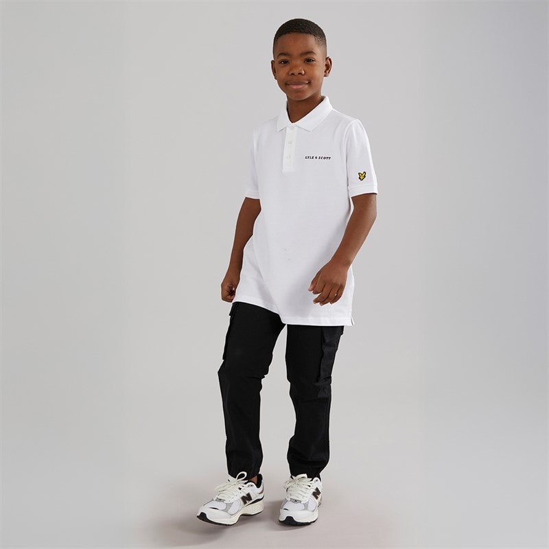 Lyle And Scott Boys Ripstop Cuffed Cargo Trousers Z865 Jet Black - Image 4