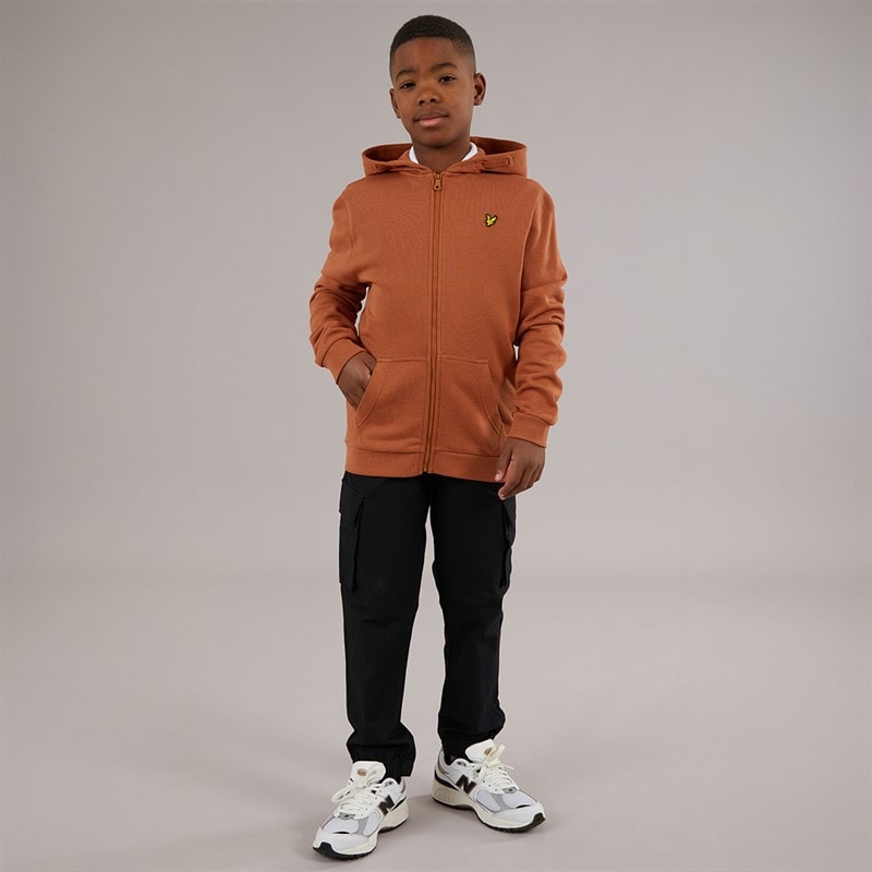 Lyle And Scott Boys Zip Through Hoodie X850 Brick - Image 3