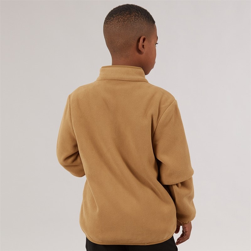 Lyle And Scott Boys Nylon Trim Polar Fleece X851 Tigers Eye - Image 2